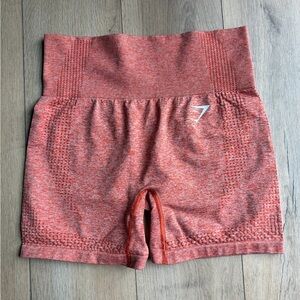 Gymshark Heathered Red Bike Shorts